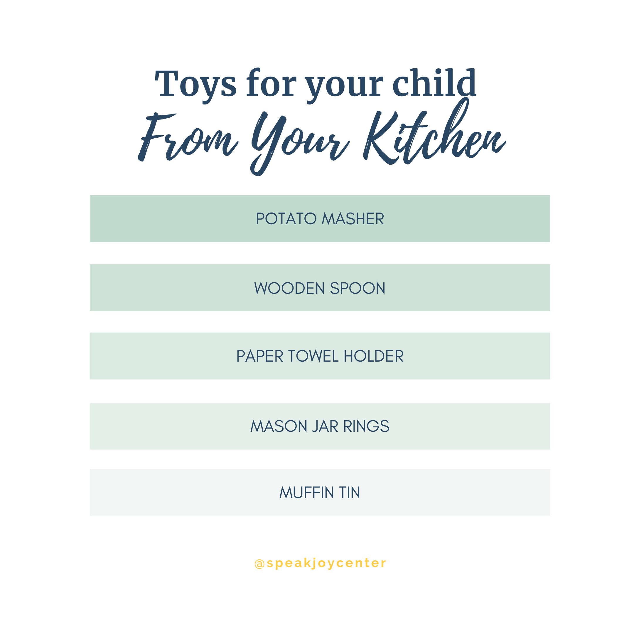 find toys for your child in your kitchen